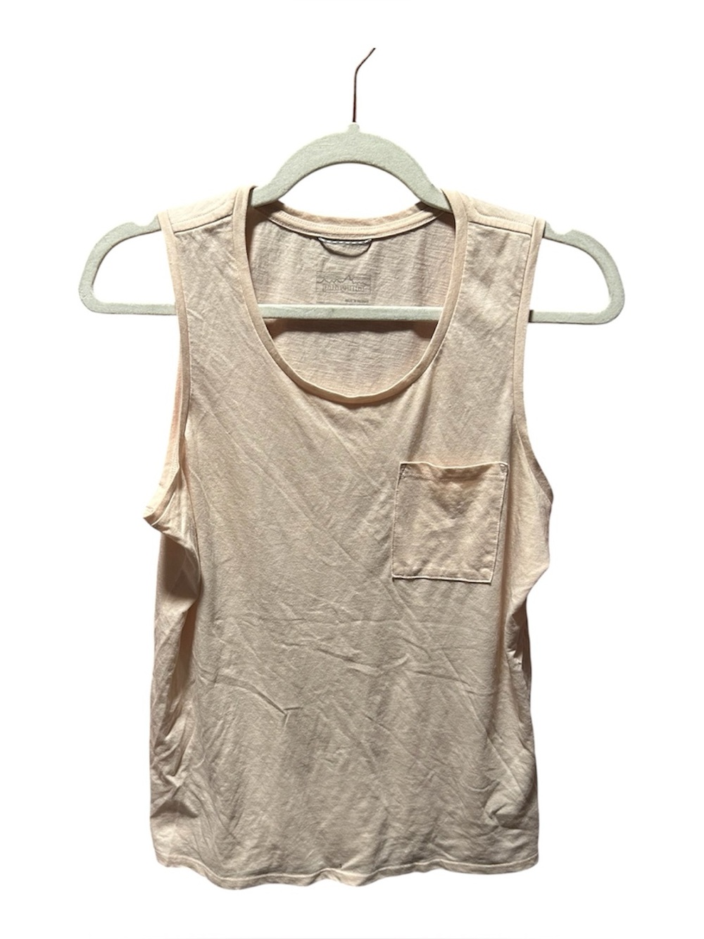 Patagonia Mainstay Slub Knit Pocket Tank Top Peach Pink S